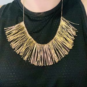 BCBG Metal Fringe Necklace